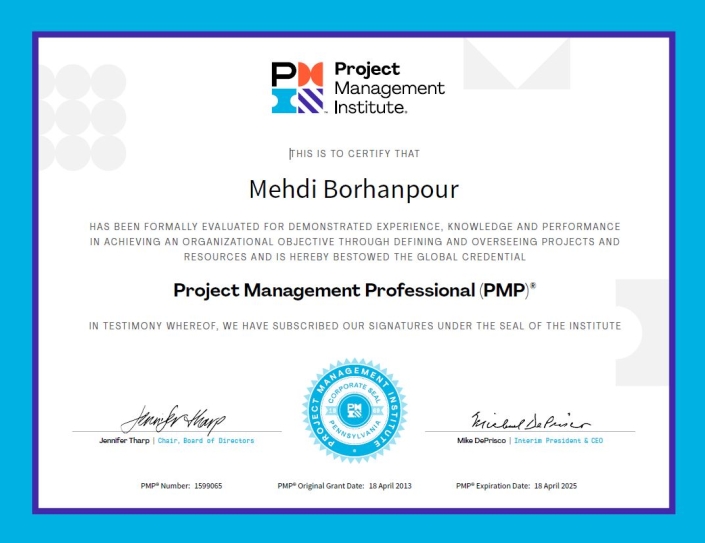 PMP Certificate_Borhanpour